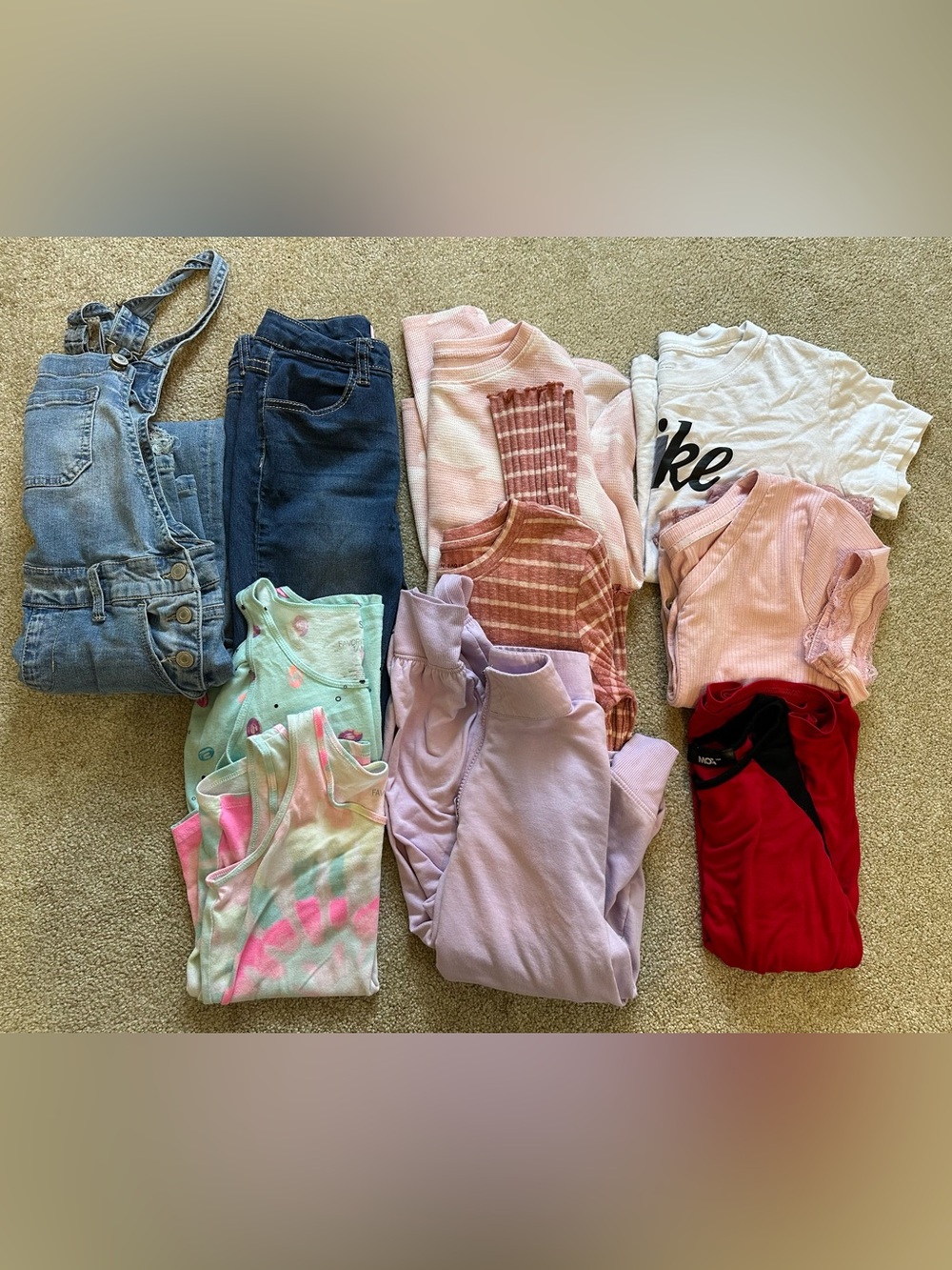 Girls' Mixed Clothing Lot - Pastel Pink, Lavender, Denim
